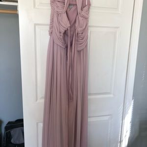 Dessy Bridesmaid Dress Suede Rose